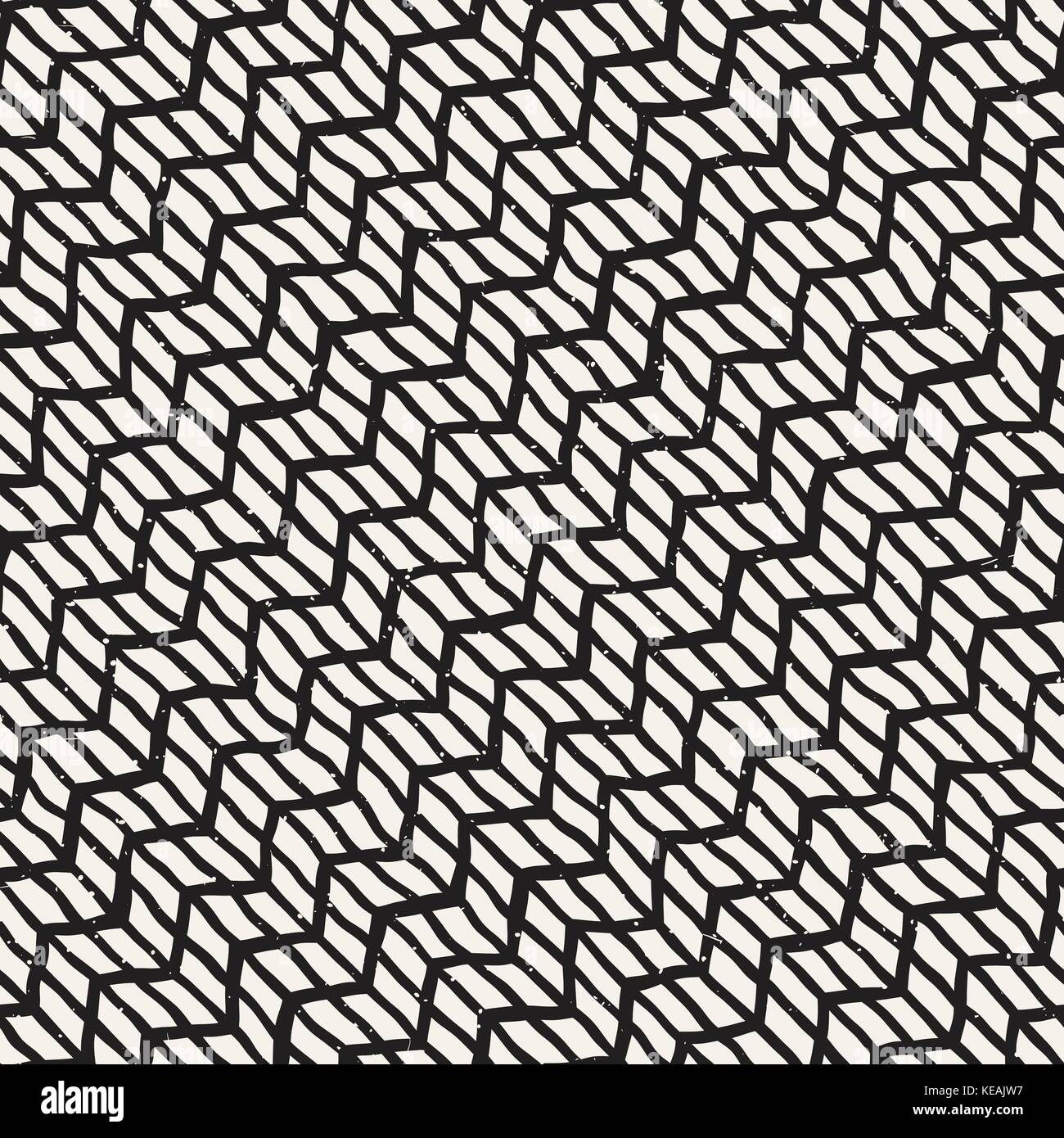 Seamless pattern with hand drawn brush strokes. Ink doodle grunge ...
