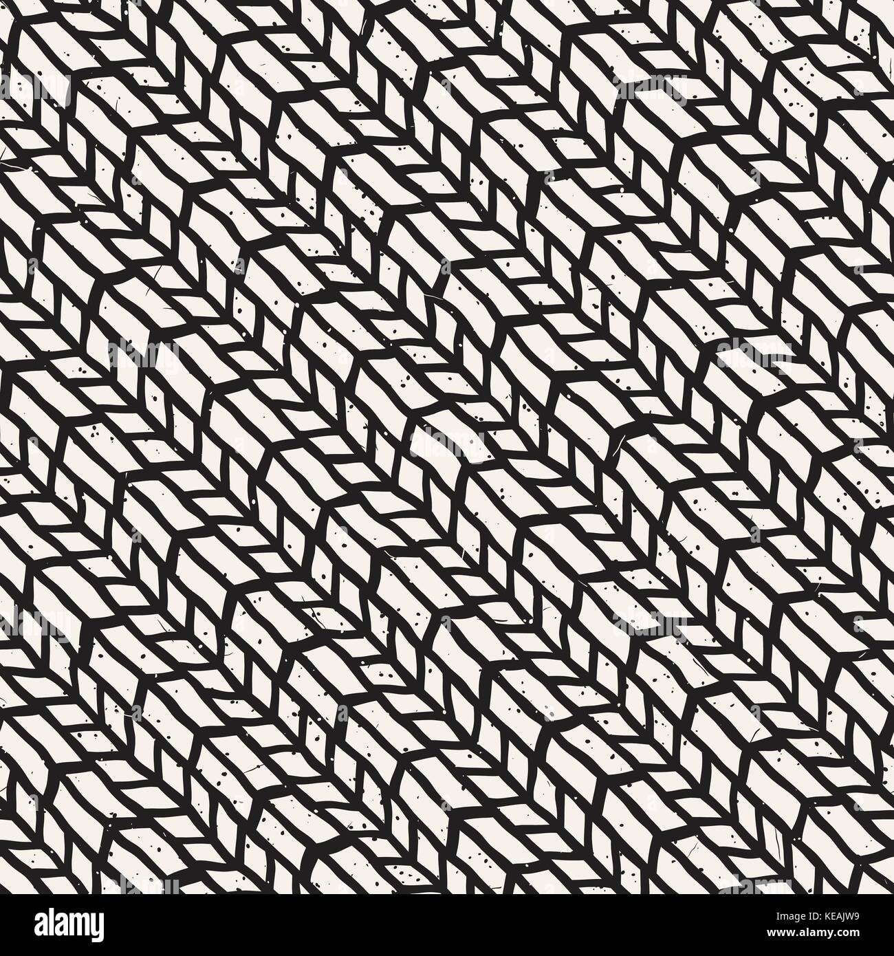 Seamless pattern with hand drawn brush strokes. Ink doodle grunge ...