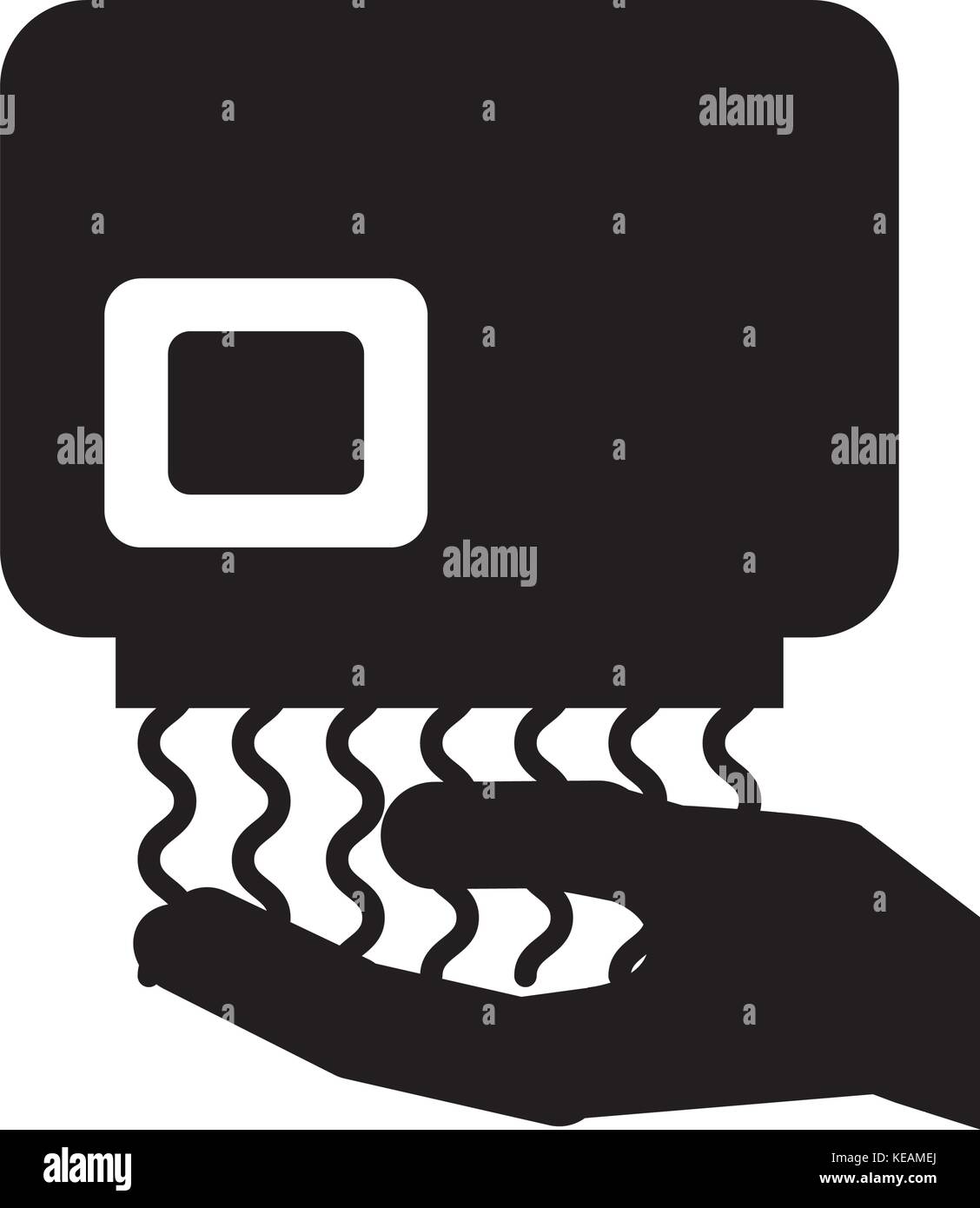 hand dryer automatic clean equipment icon Stock Vector Image & Art - Alamy