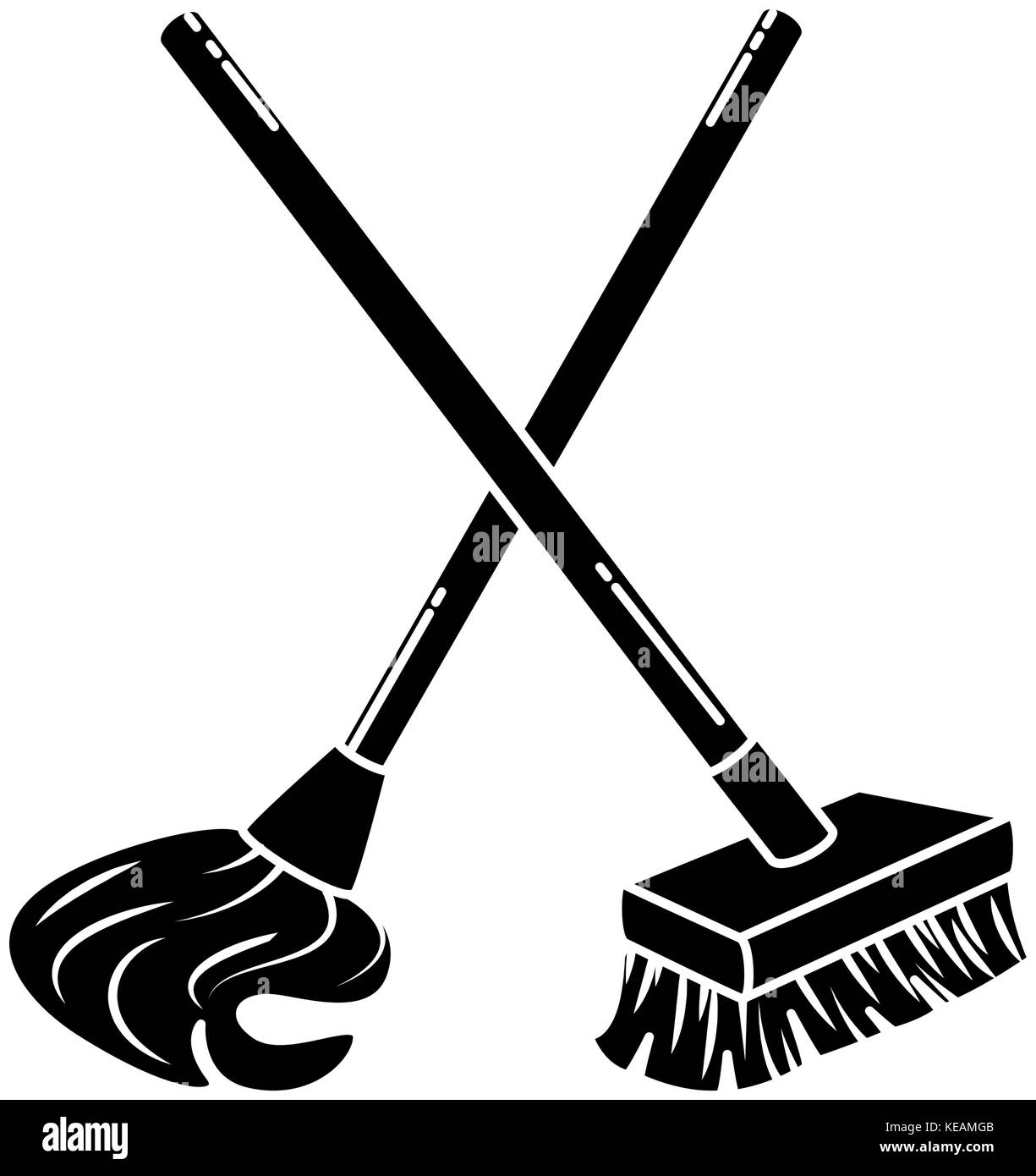 mop and brush icon vector illustration design Stock Vector Image & Art