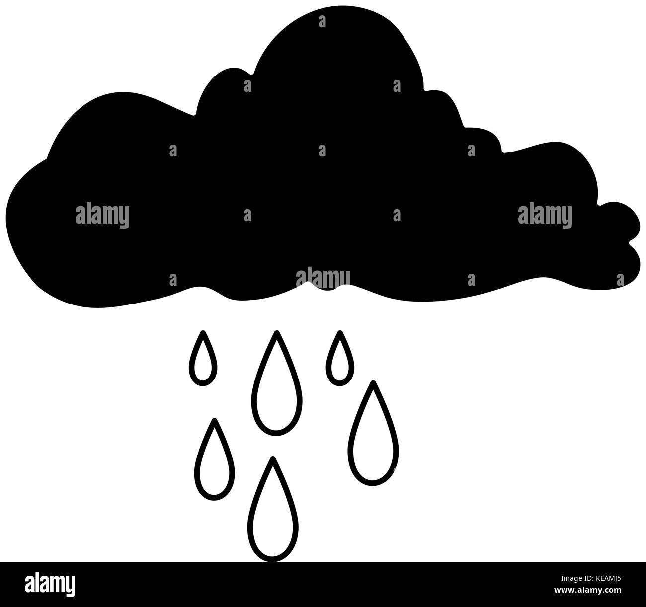 cloud sky rainy icon vector illustration design Stock Vector Image ...