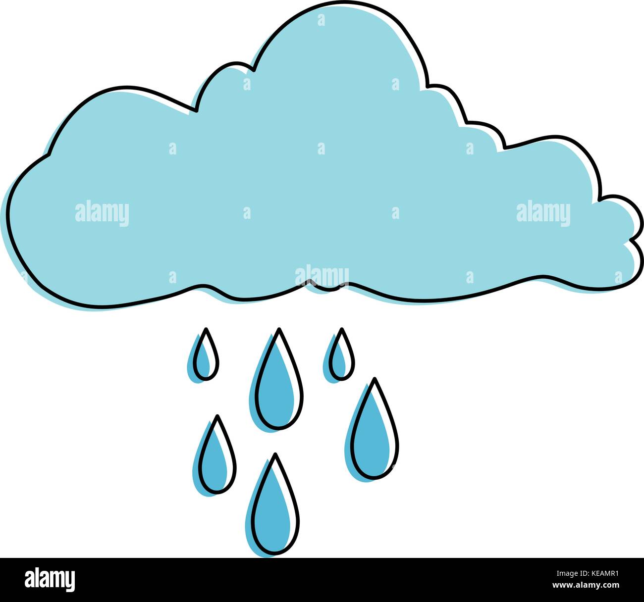 cloud sky rainy icon vector illustration design Stock Vector Image ...