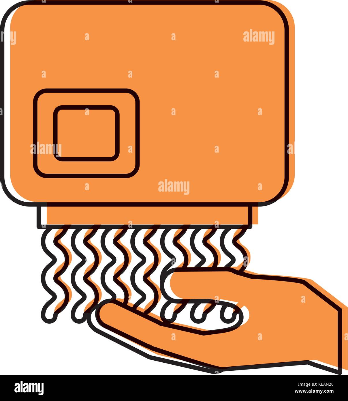 hand dryer automatic clean equipment icon Stock Vector Image & Art - Alamy