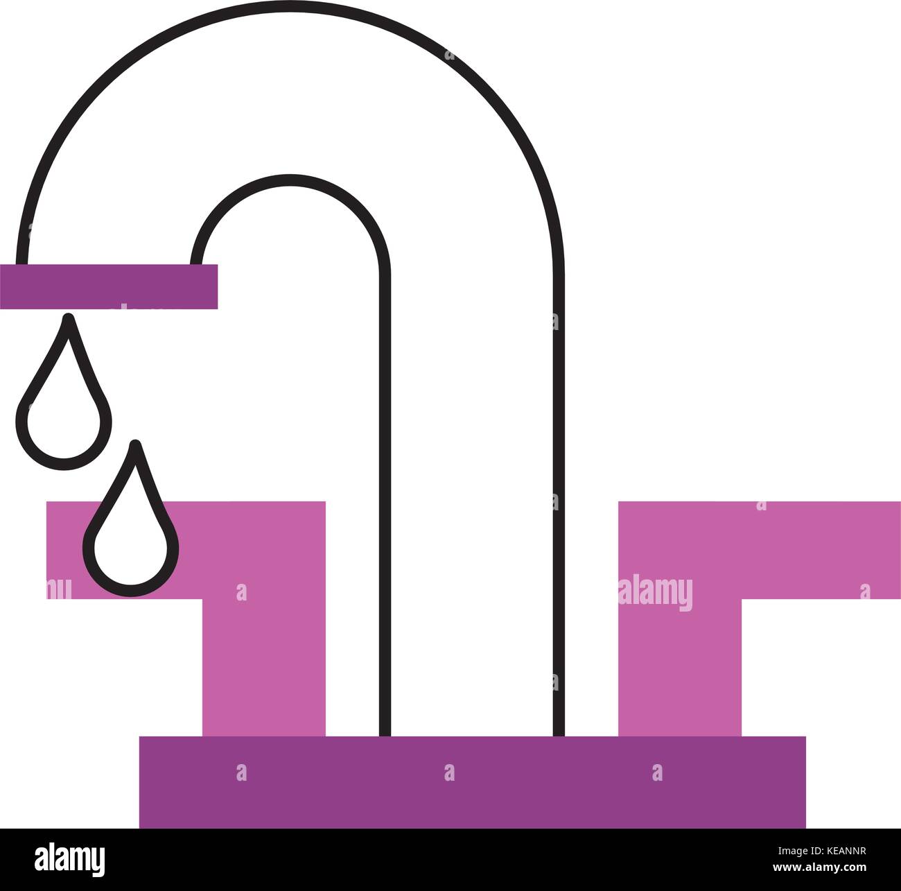 water faucet with drop bathroom icon Stock Vector Image & Art - Alamy