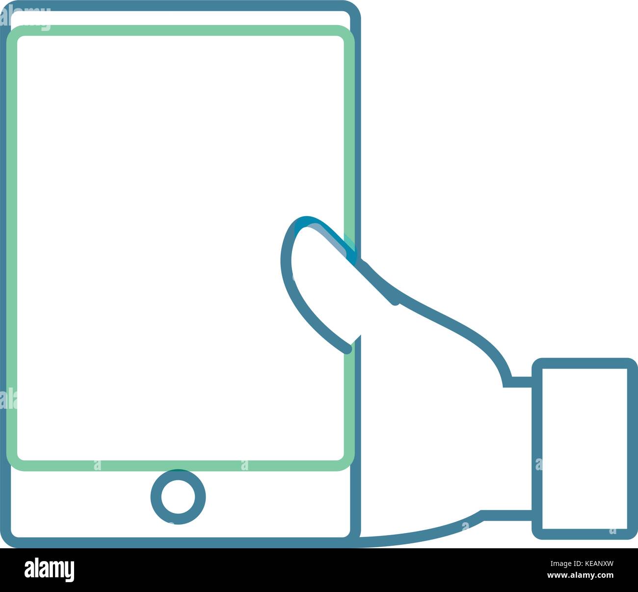 hand with smartphone vector illustration Stock Vector Image & Art - Alamy