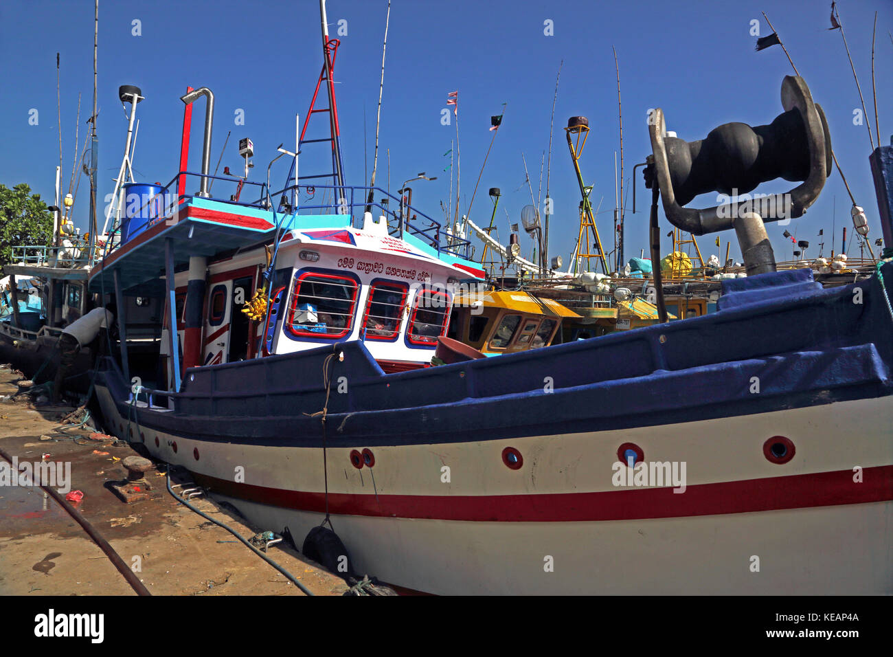 Mirissa Fishery Harbour Southern Province Sri Lanka Fishing Boat Stock ...