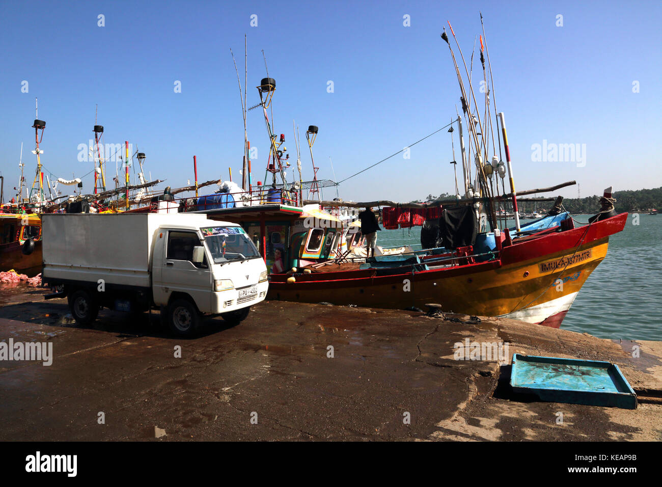 Mirissa Fishery Harbour Southern Province Sri Lanka Stock Photo
