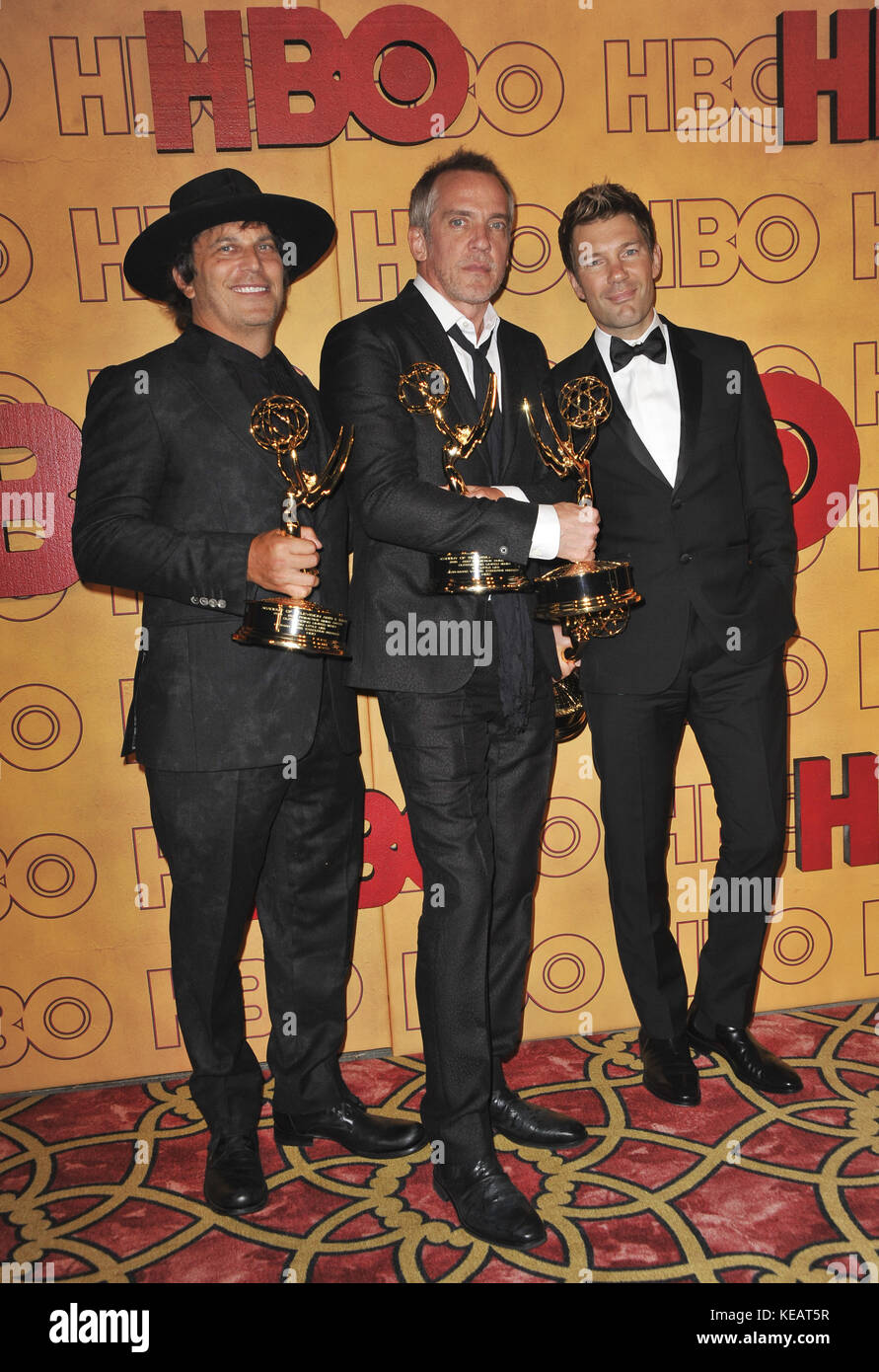 HBO Emmy Party 2017 Featuring: Per Saari Jean, Marc Vallee, Nathan Ross  Where: Los Angeles, California, United States When: 18 Sep 2017 Credit:  Apega/WENN.com Stock Photo - Alamy