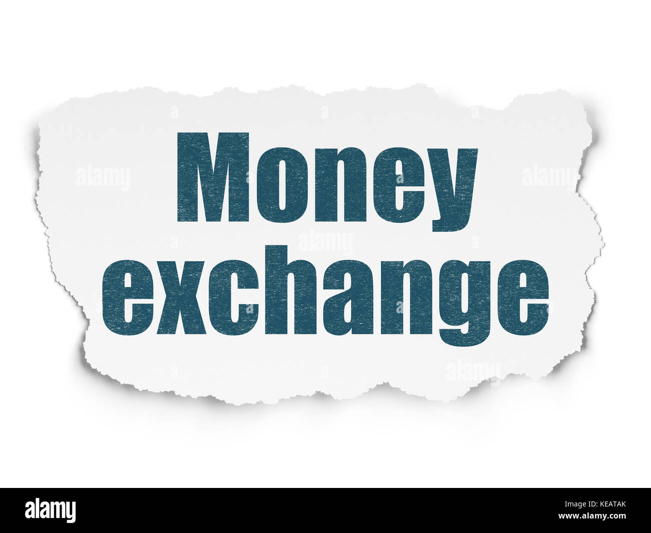 Currency concept Money Exchange on Torn Paper background Stock Photo