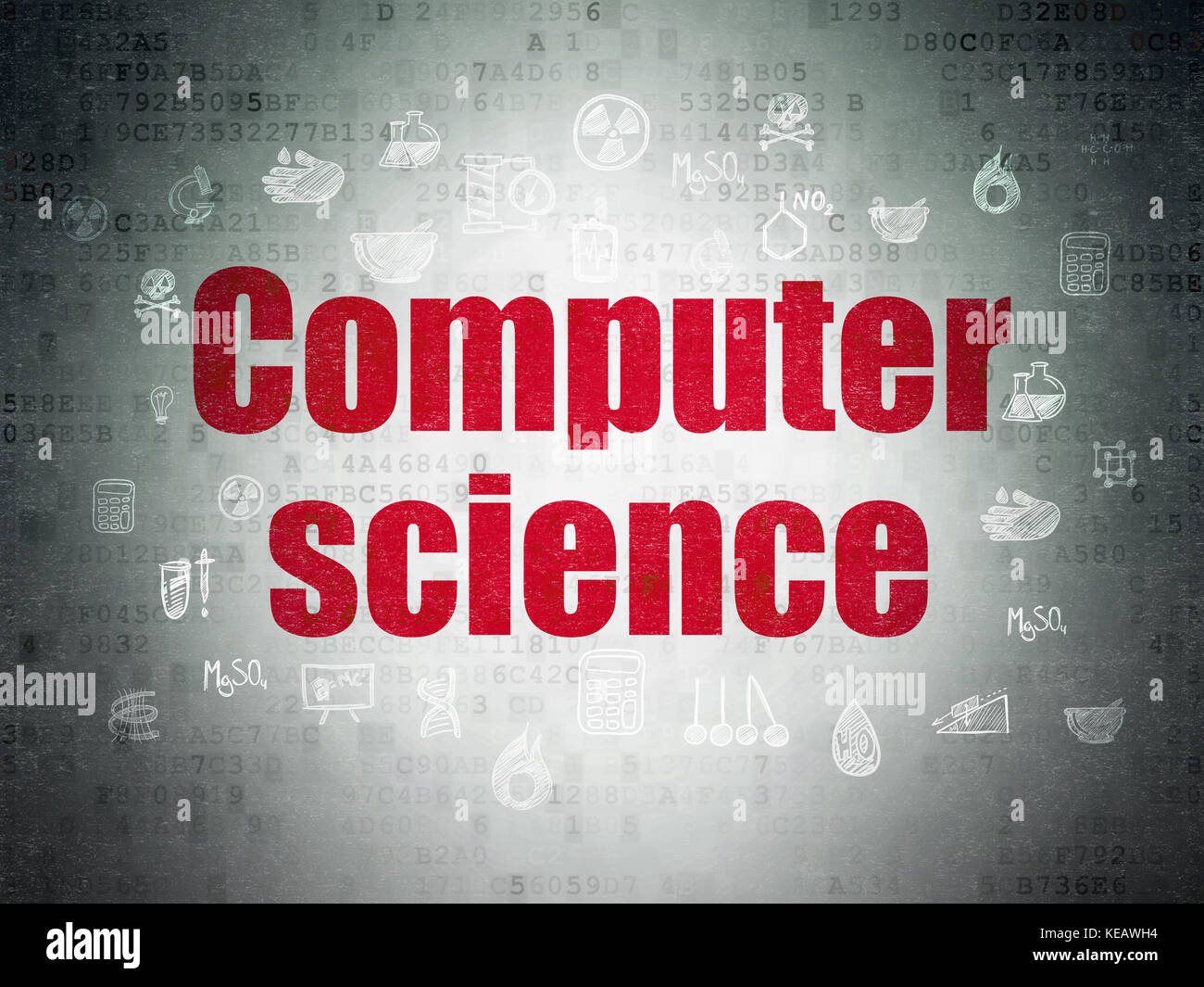 Science concept: Computer Science on Digital Data Paper background ...