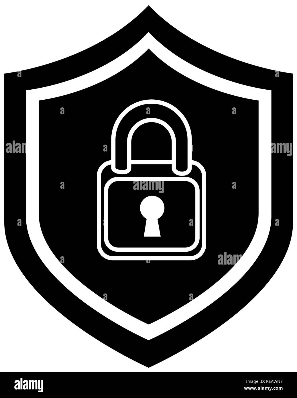 shield with safe padlock isolated icon vector illustration design Stock ...