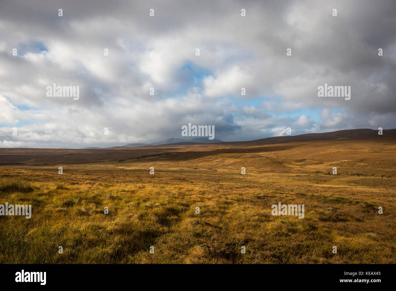 Meall an Fhuarain mountains between Altnaharra and Crask in Sutherland, Scottish Highlands, UK Stock Photo