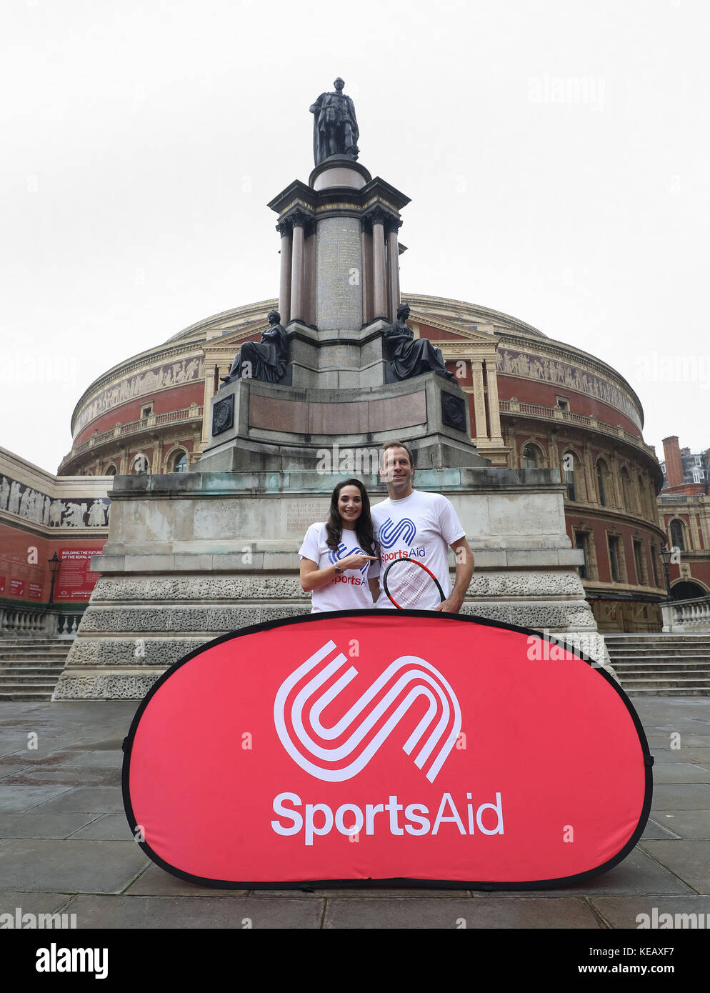 Soprano singer Laura Wright and Greg Rusedski at the Royal Albert Hall
