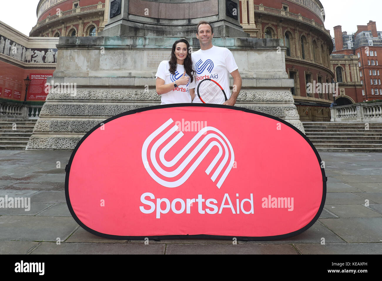 Soprano singer Laura Wright and Greg Rusedski at the Royal Albert Hall