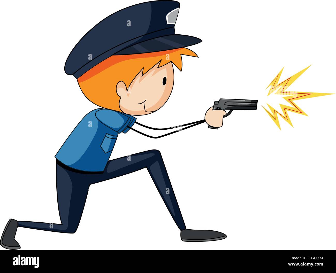 Cartoon firing gun hi-res stock photography and images - Alamy