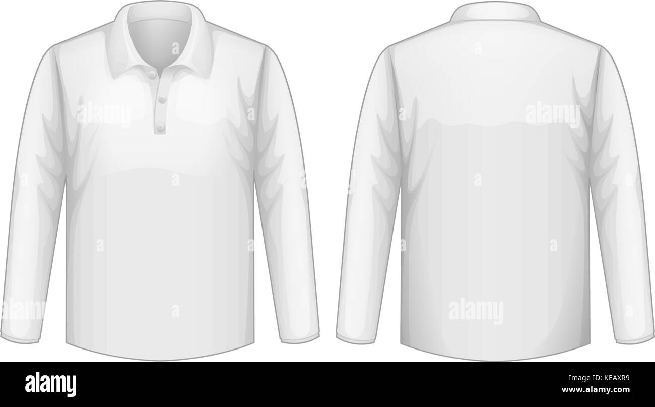 White shirt with front and back view Stock Vector Image & Art - Alamy