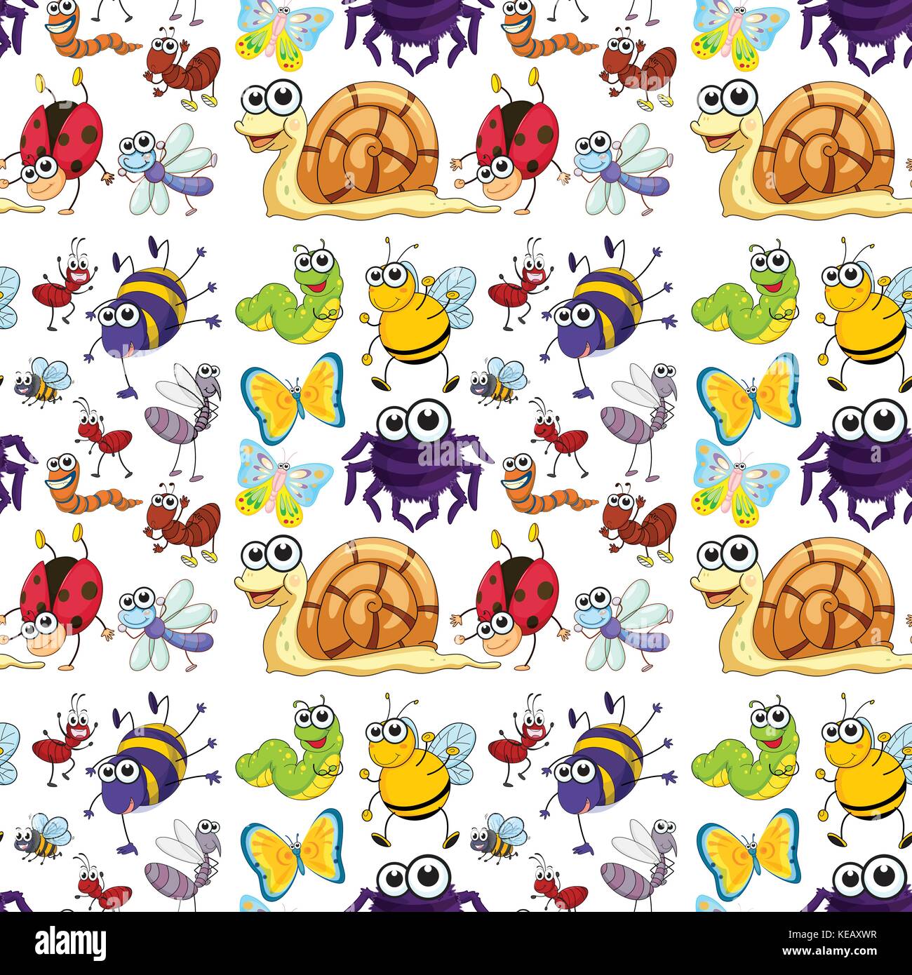 Different Insect Vector Seamless different kind of insect Stock Vector Image & Art - Alamy