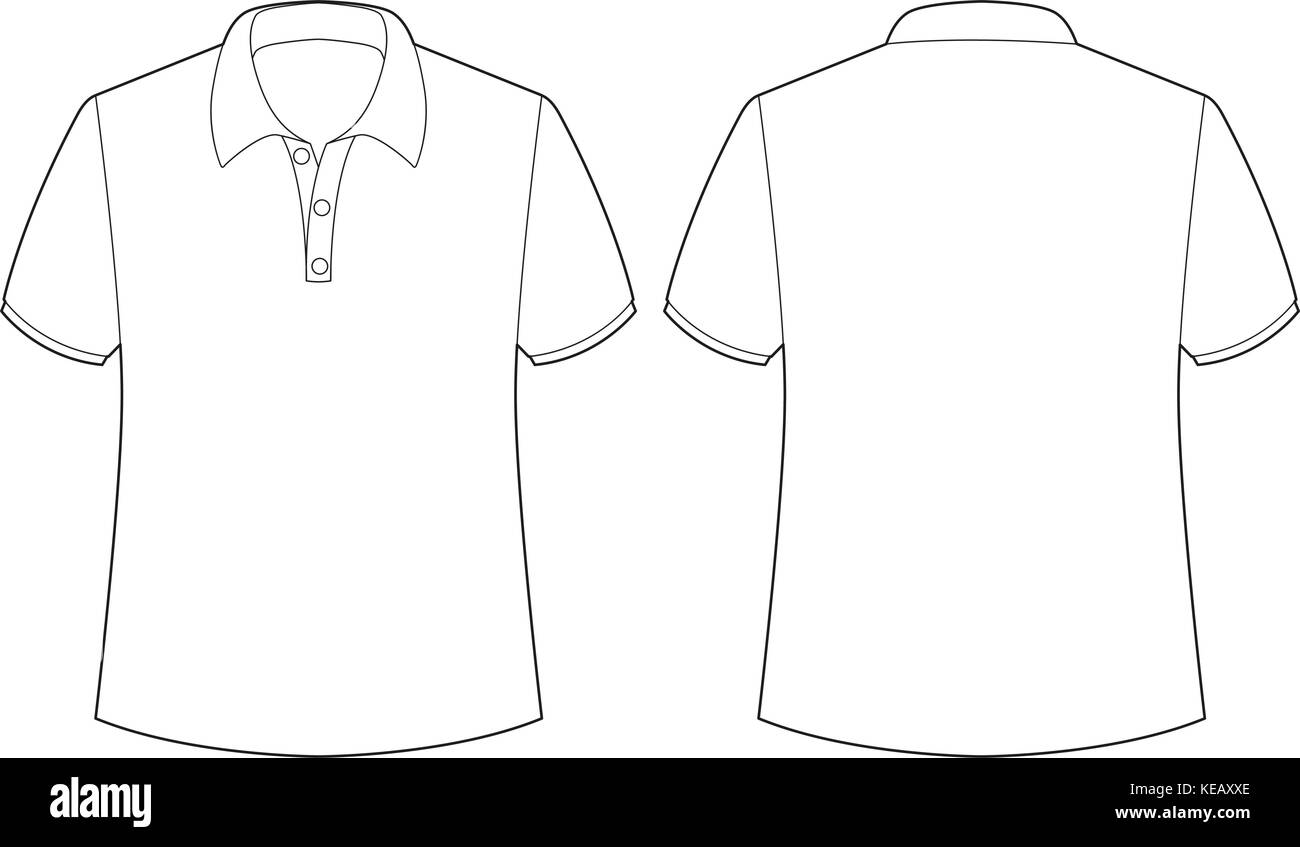 front and back view of white shirt Stock Vector Image & Art - Alamy