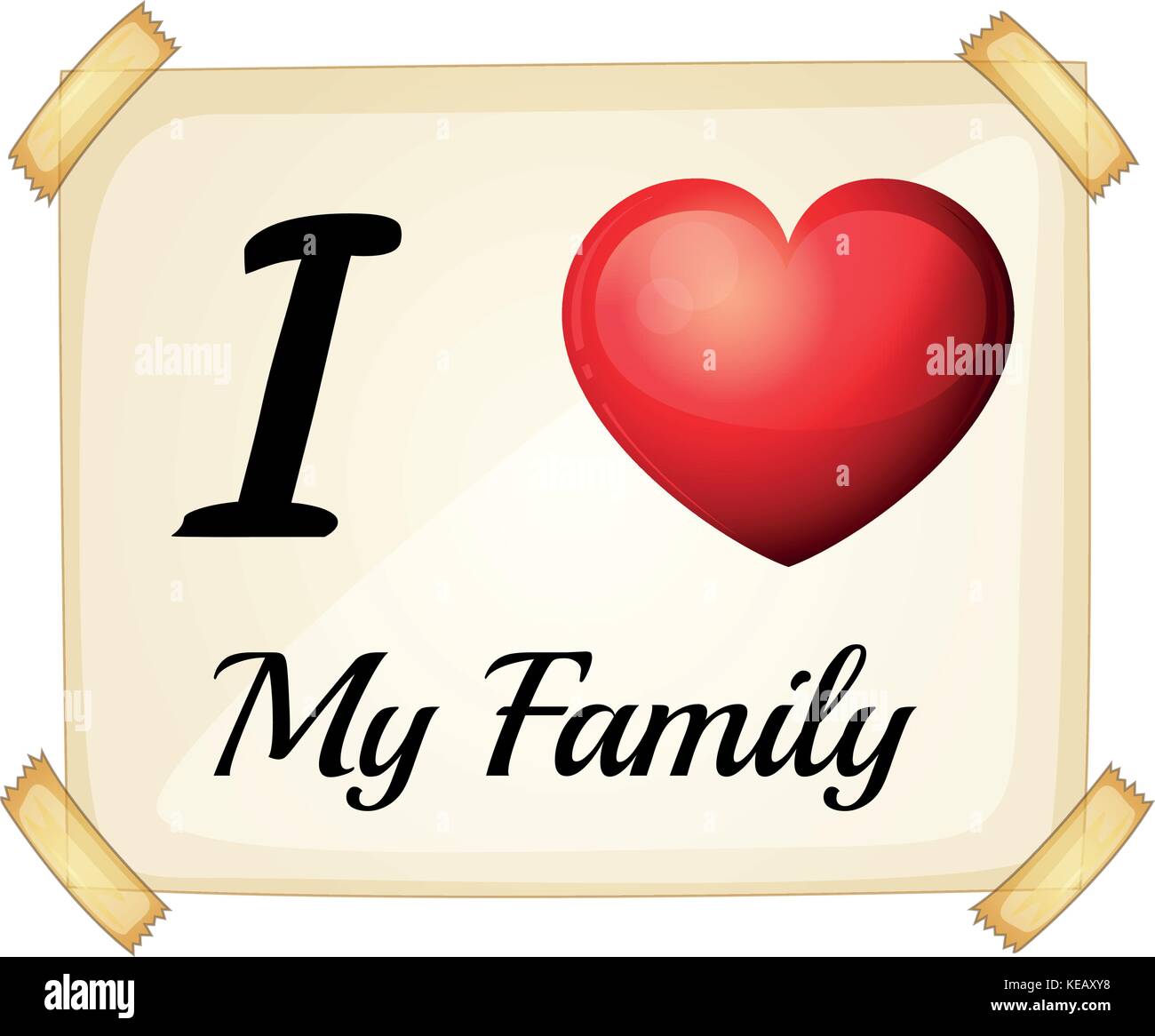I love my family sign Stock Vector Image & Art Alamy