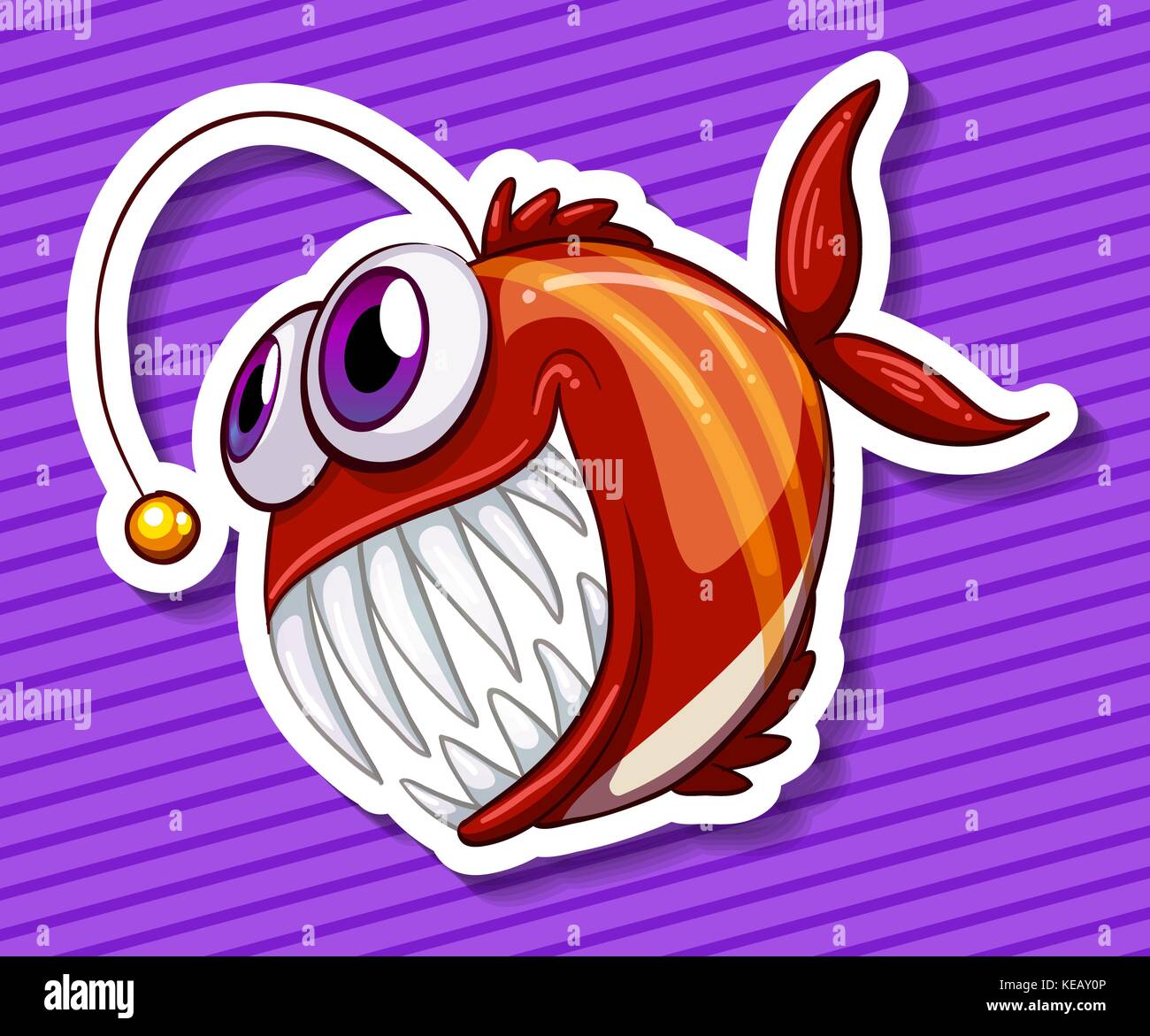 Close up happy fish with purple background Stock Vector Image & Art - Alamy