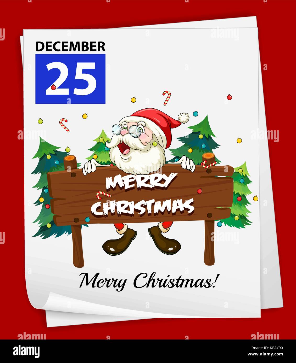 December 25 calendar Stock Vector Images Alamy