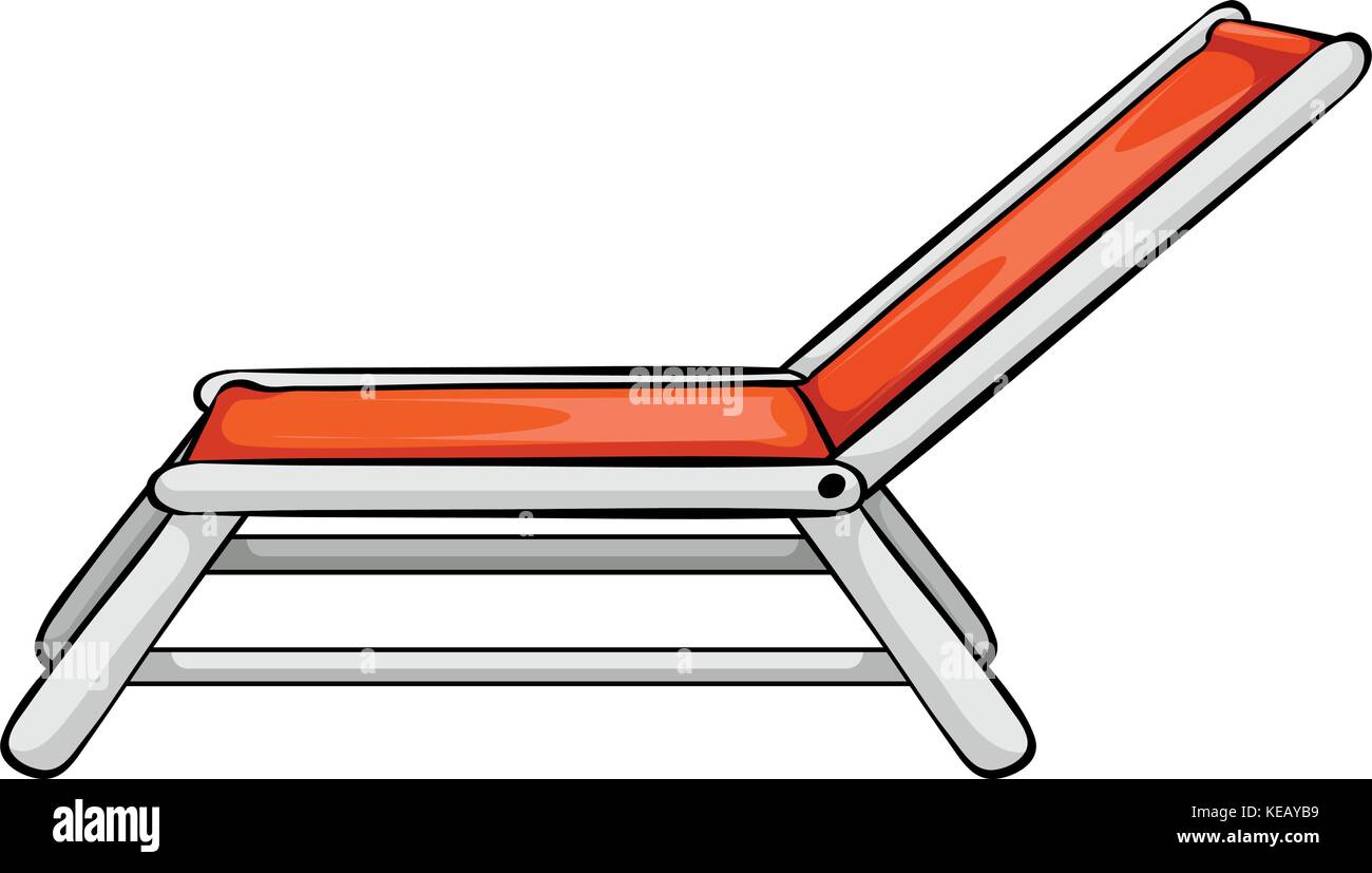 Close up red beach chair Stock Vector Image & Art Alamy