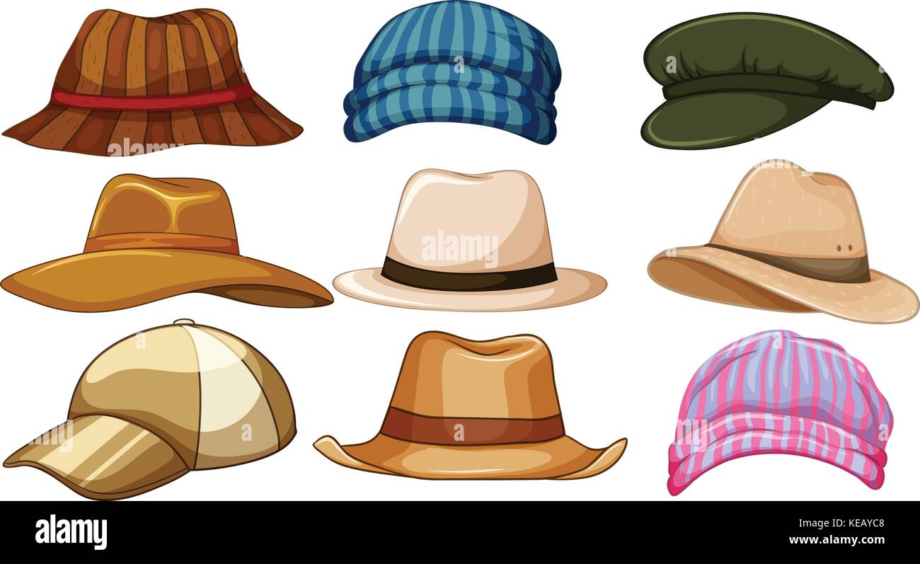 Different kind of hipster hat Stock Vector Image & Art Alamy