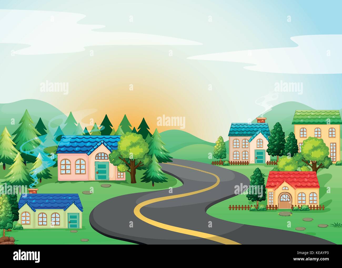 Scene of village in the countryside Stock Vector Image & Art - Alamy Scene of village in the countryside Stock Vector Image & Art - Alamy
