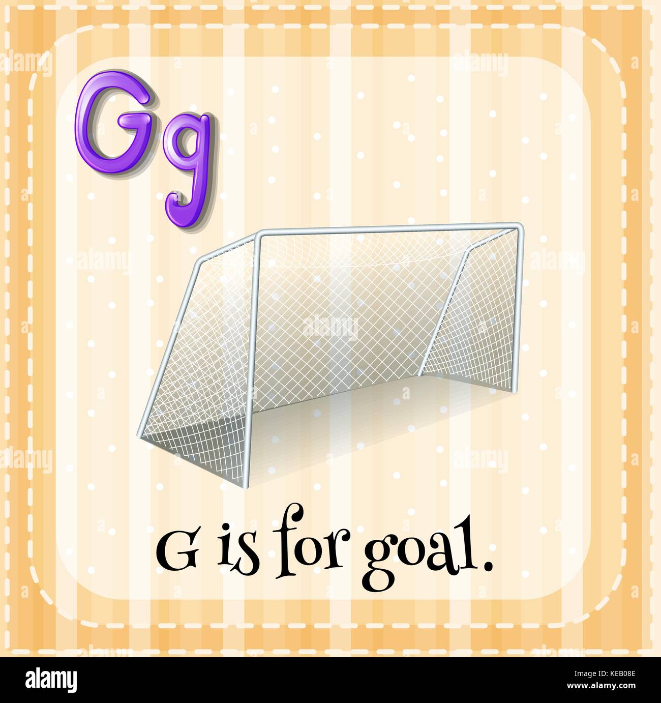 Flashcard of alphabet G is for goal Stock Vector Image & Art Alamy