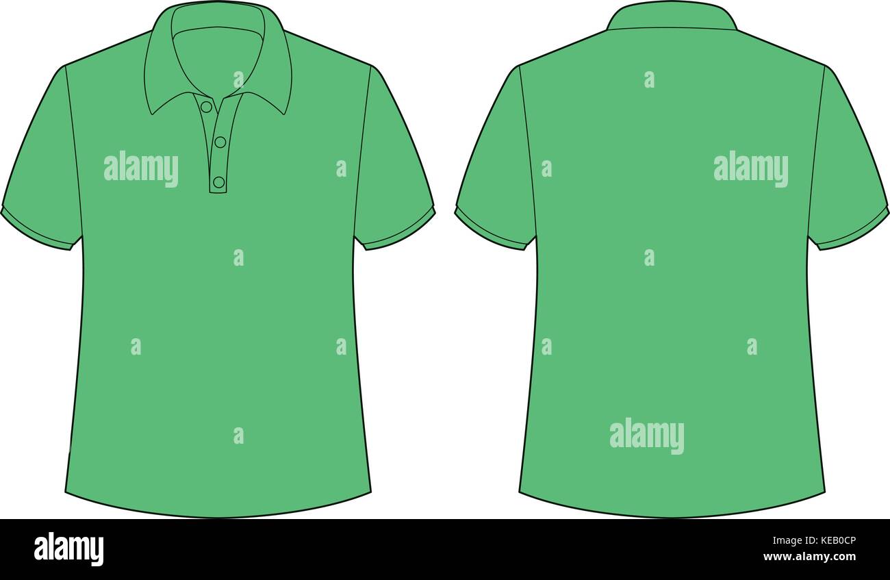 Front and back view of green shirt Stock Vector Image & Art - Alamy