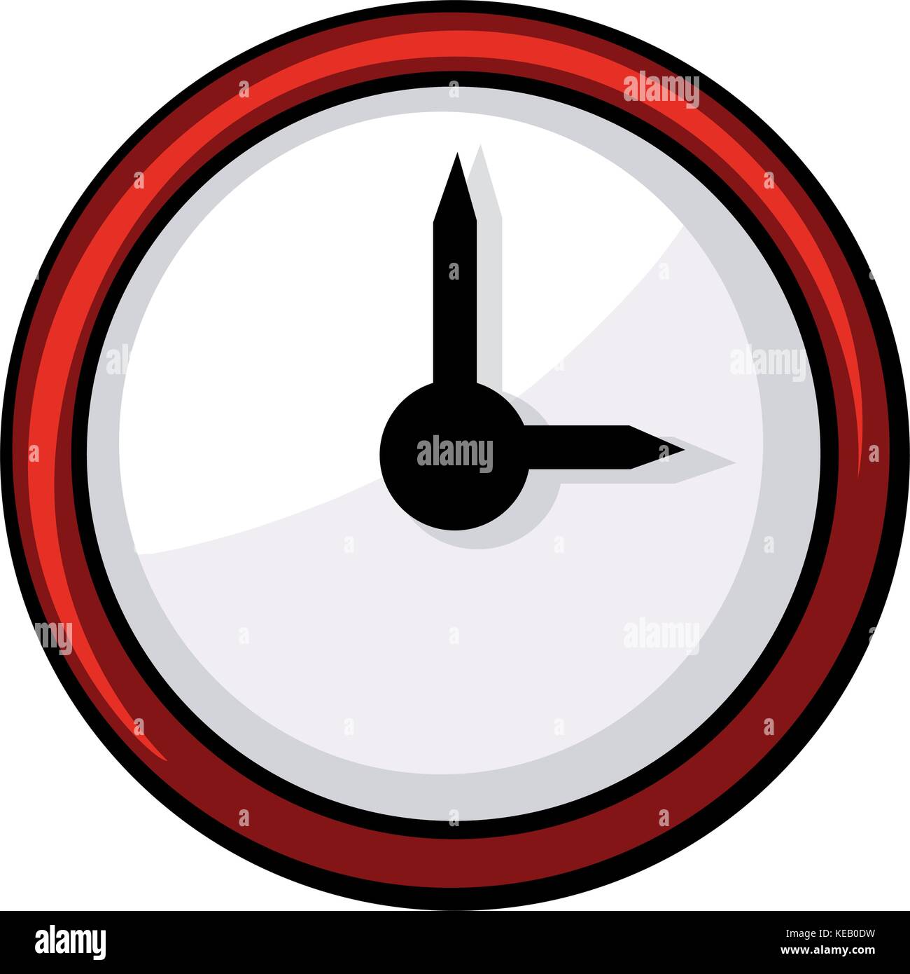 Single clock with hour and minute hands Stock Vector Image & Art Alamy