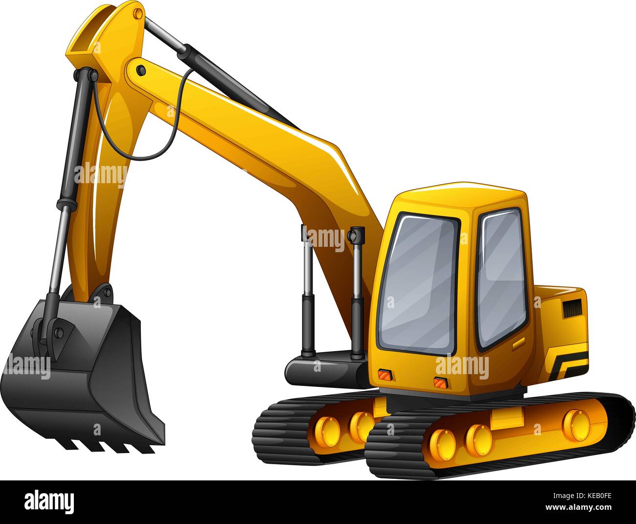 Close up excavator Stock Vector Images Alamy