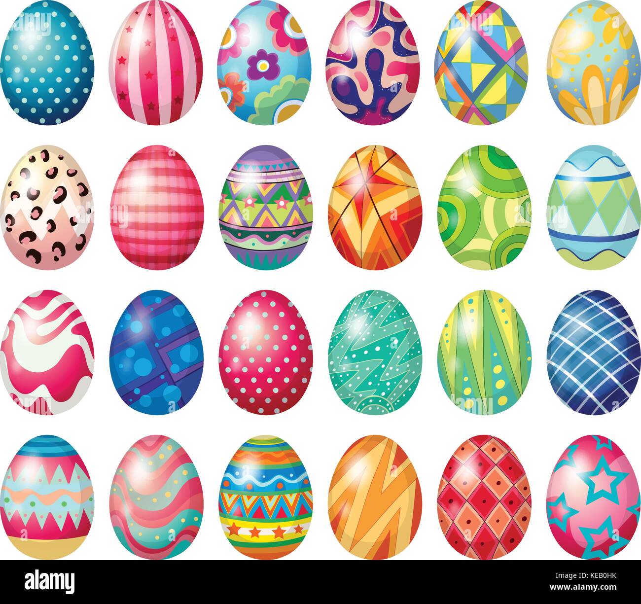 Different design of easter eggs Stock Vector Image & Art - Alamy