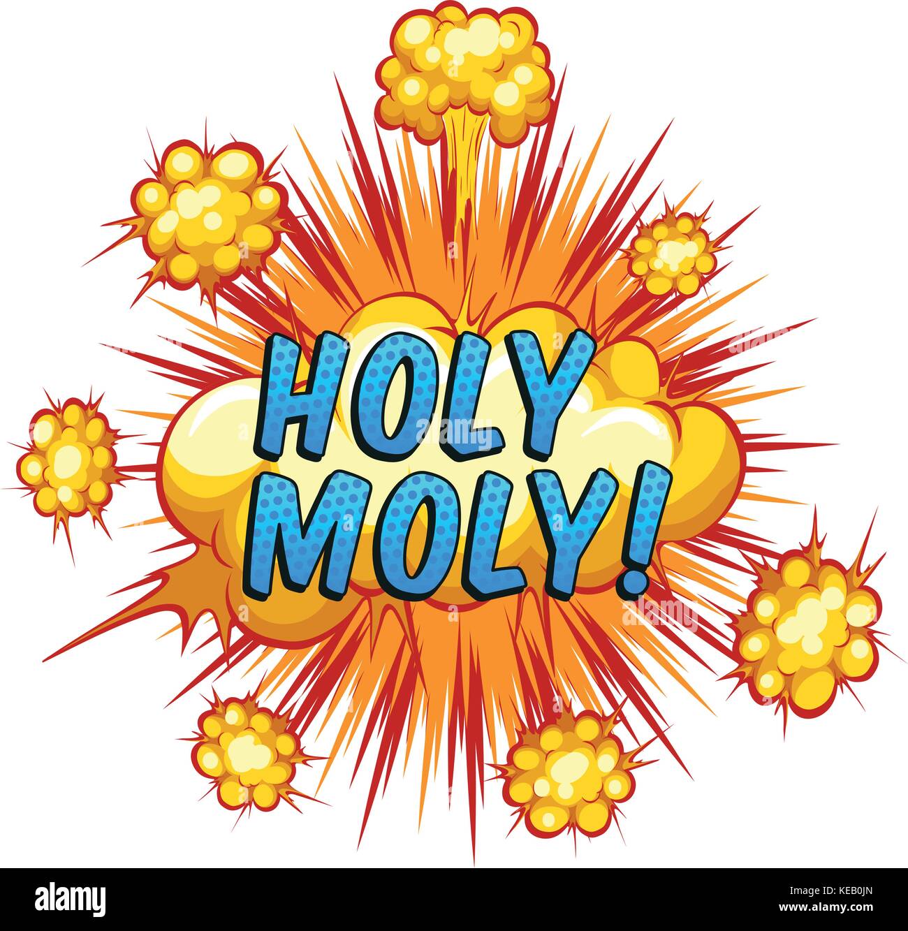 Word holy moly with cloud explosion background Stock Vector Image & Art