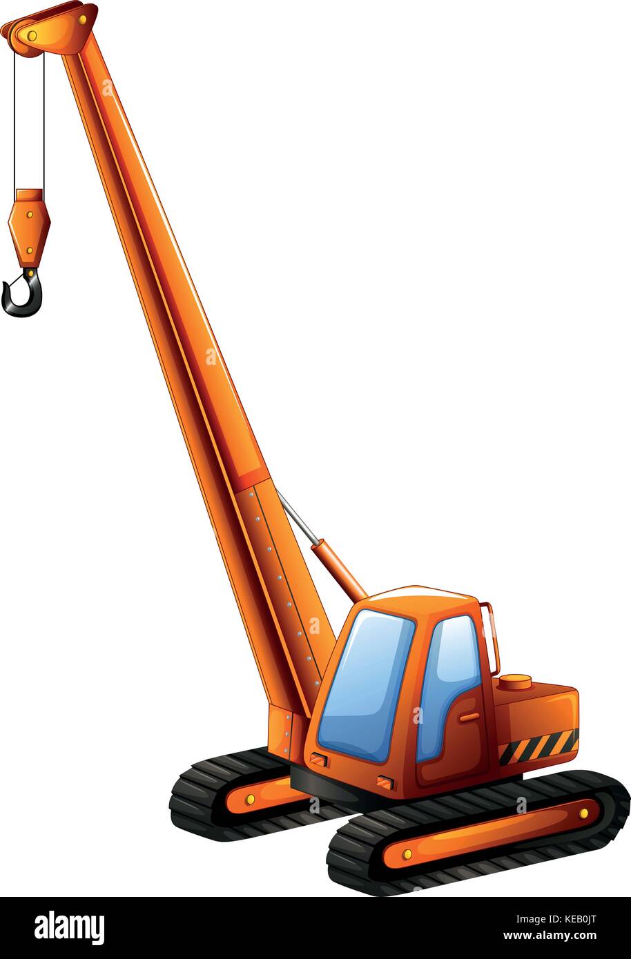 Close up orange crane truck Stock Vector Image & Art Alamy