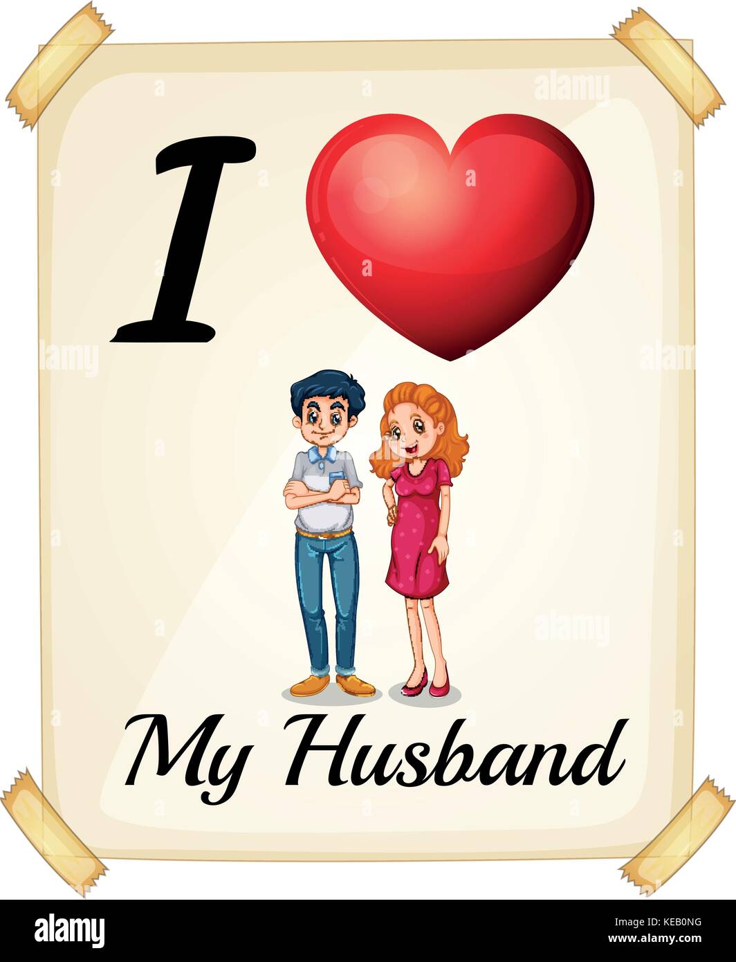 I love my husband sign Stock Vector Image & Art - Alamy