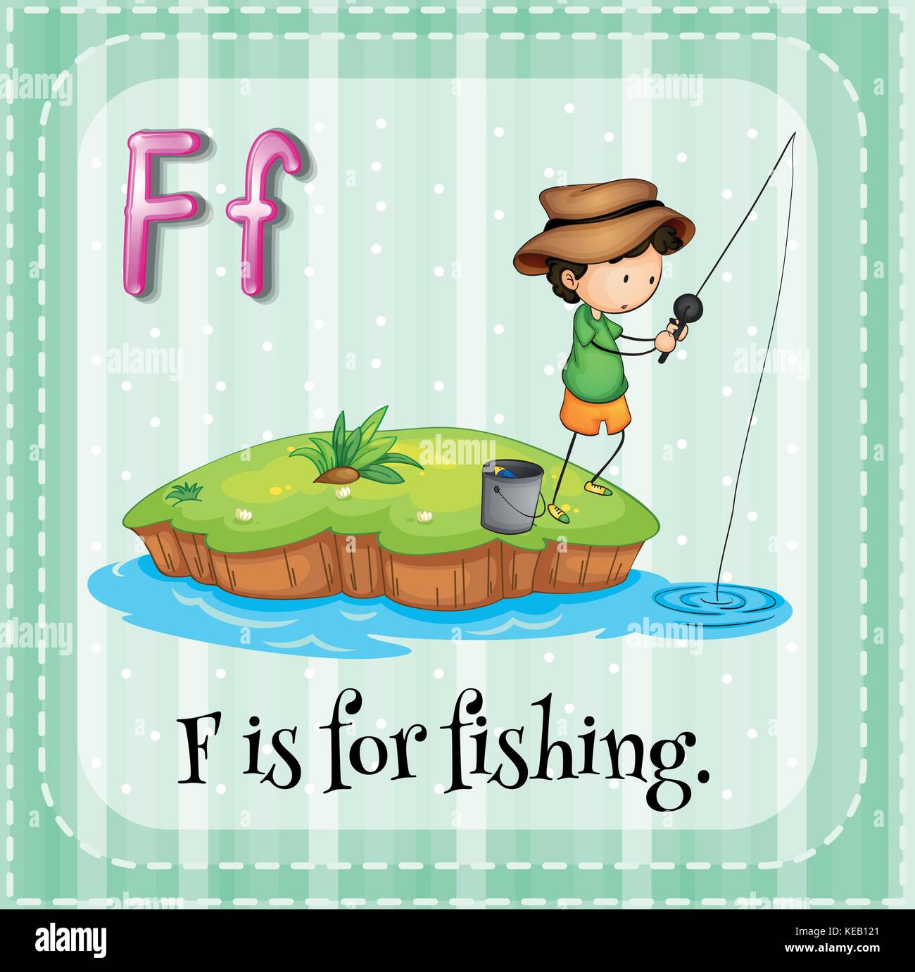 https://c8.alamy.com/comp/KEB121/flashcard-letter-f-is-for-fishing-KEB121.jpg