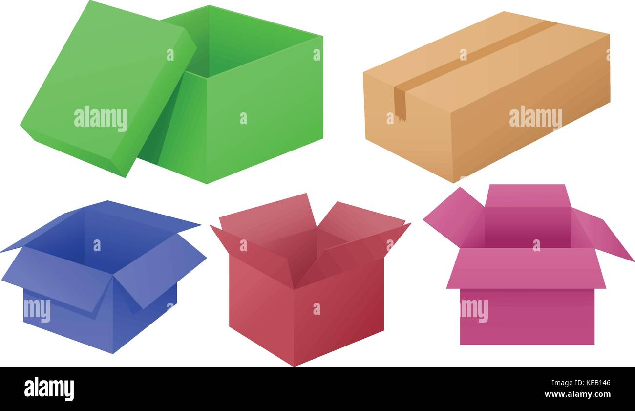 different color boxes Stock Vector Image & Art Alamy