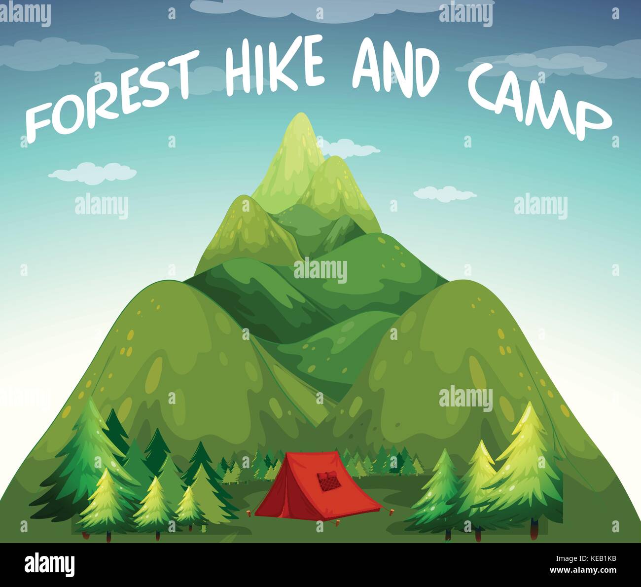 Campsite with a view Stock Vector Images - Alamy