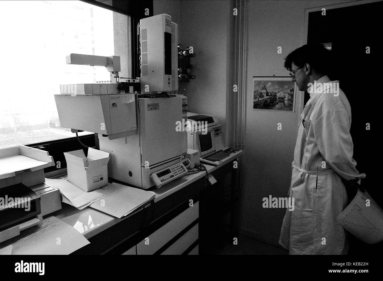 Pr David presents Forensic Police Laboratory in Lyon, France Stock