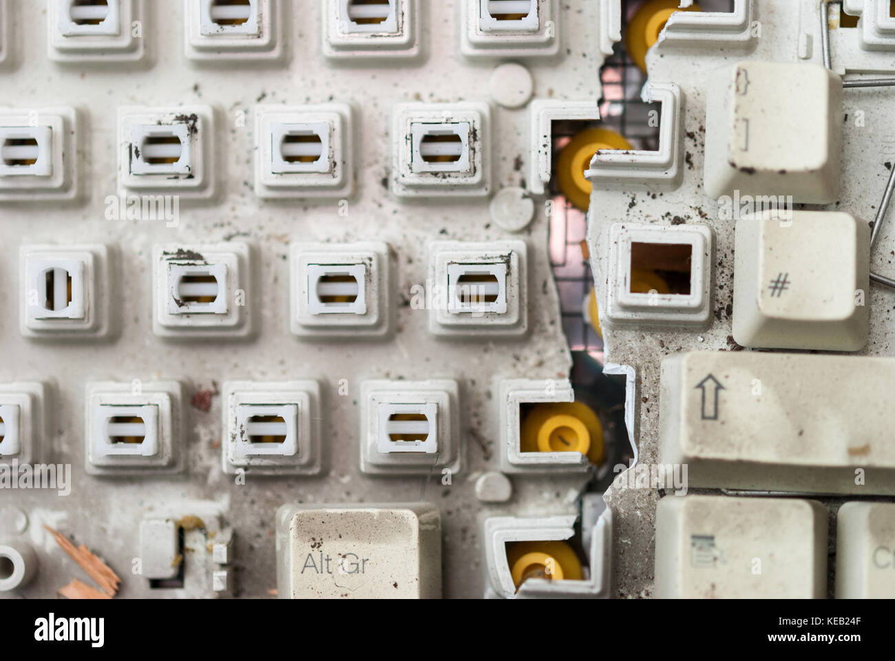 Old broken PC computer keyboards Stock Photo - Alamy