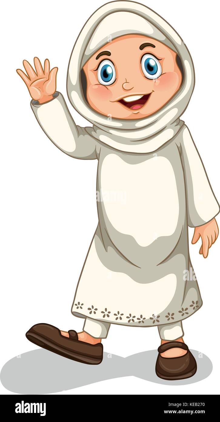 Girl muslim wearing traditional clothes Stock Vector Image & Art - Alamy