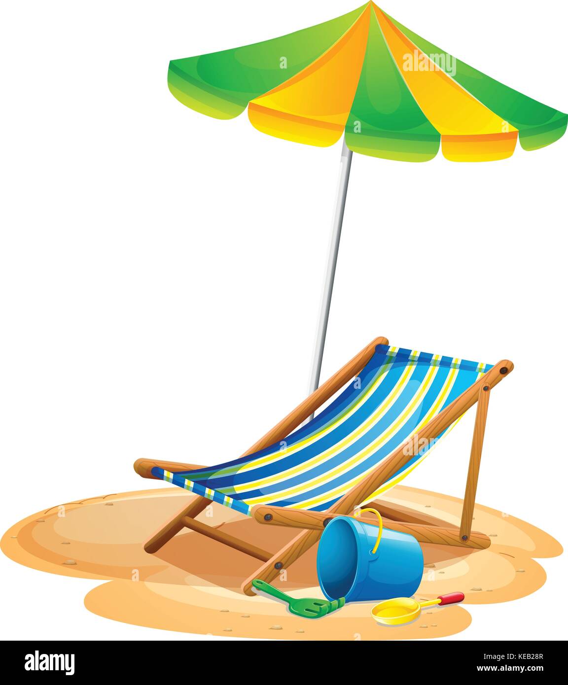 Beach chair cheap and umbrella