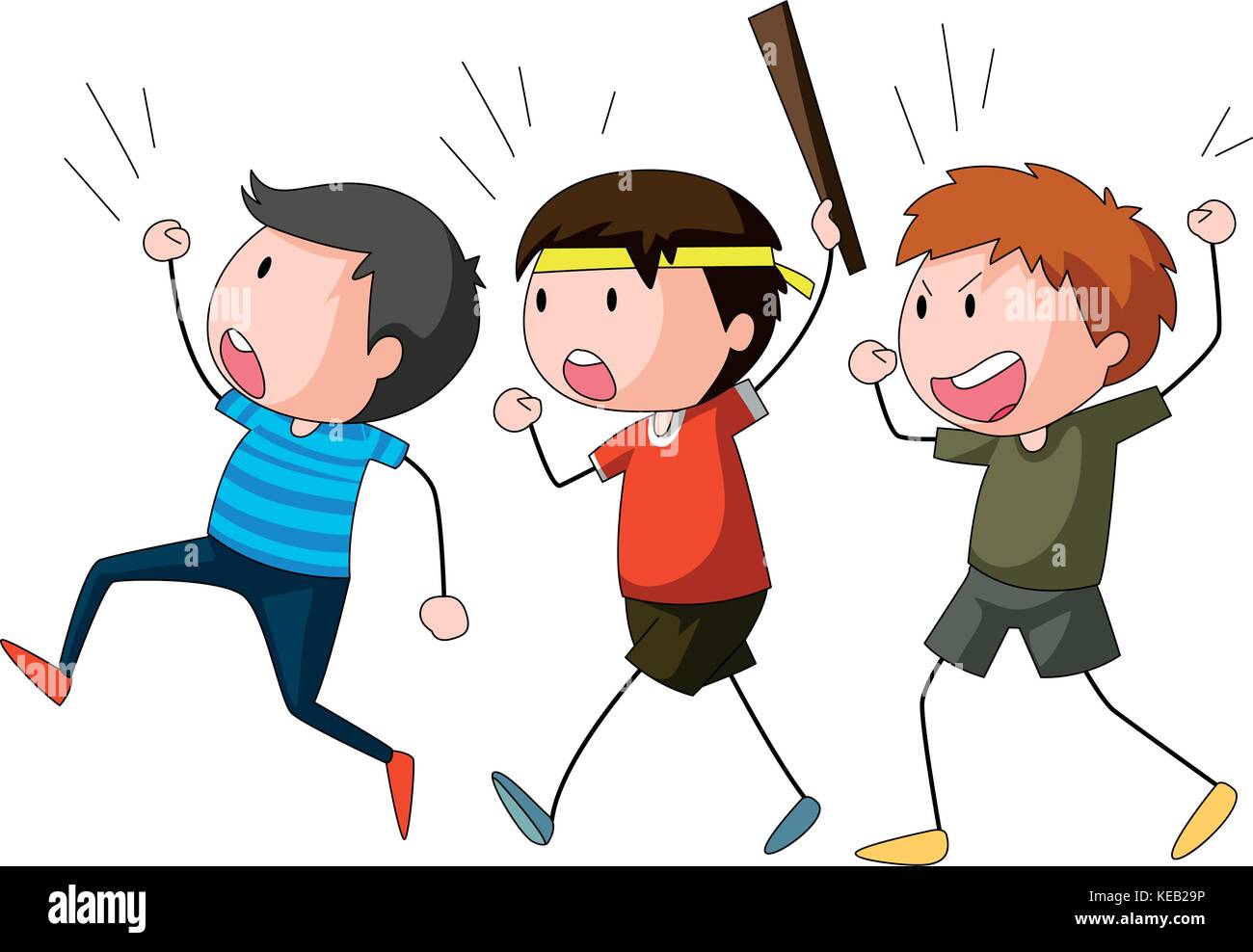 Group of people striking on the street Stock Vector
