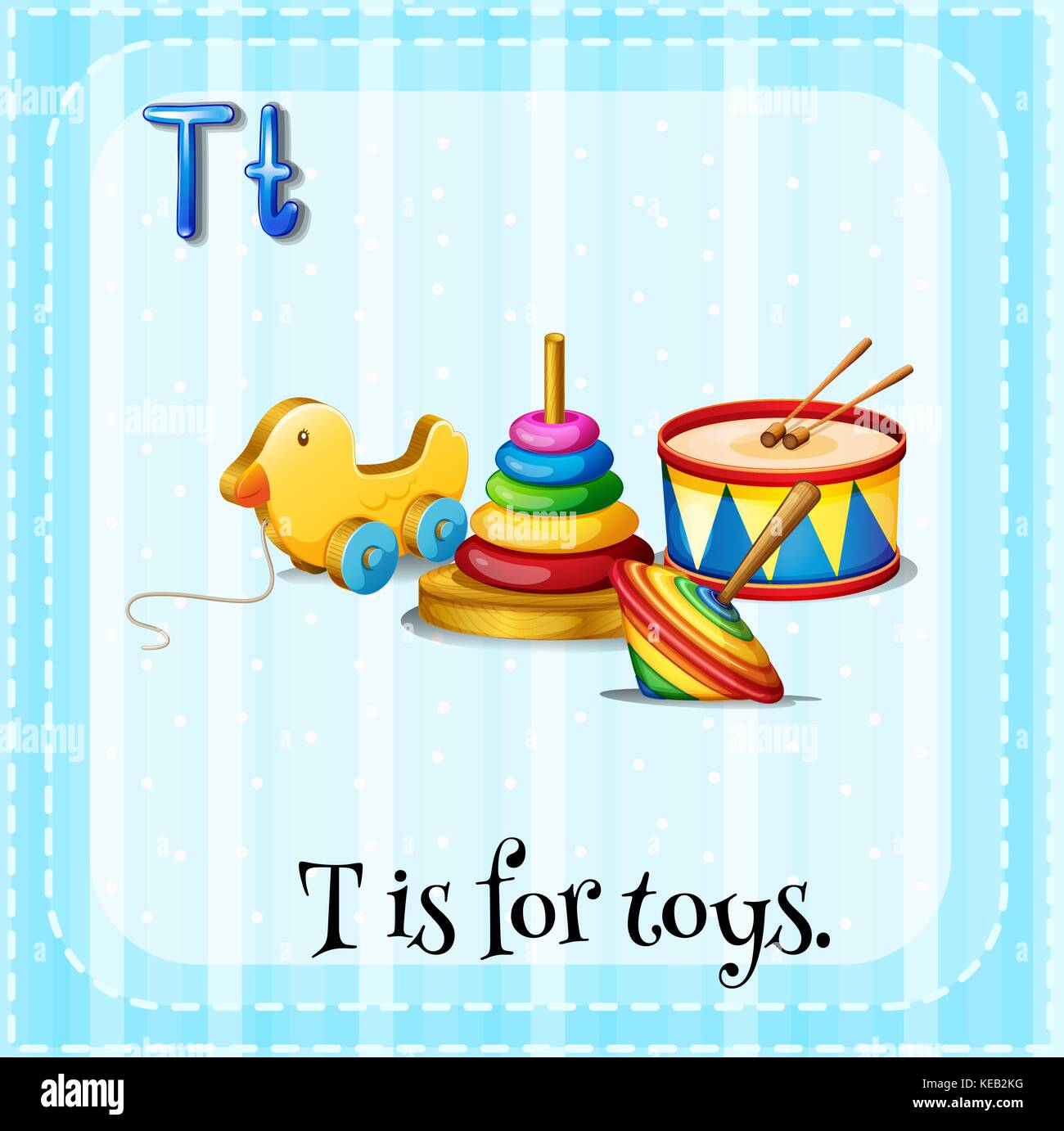 Flashcard letter T is for toys Stock Vector Image & Art Alamy