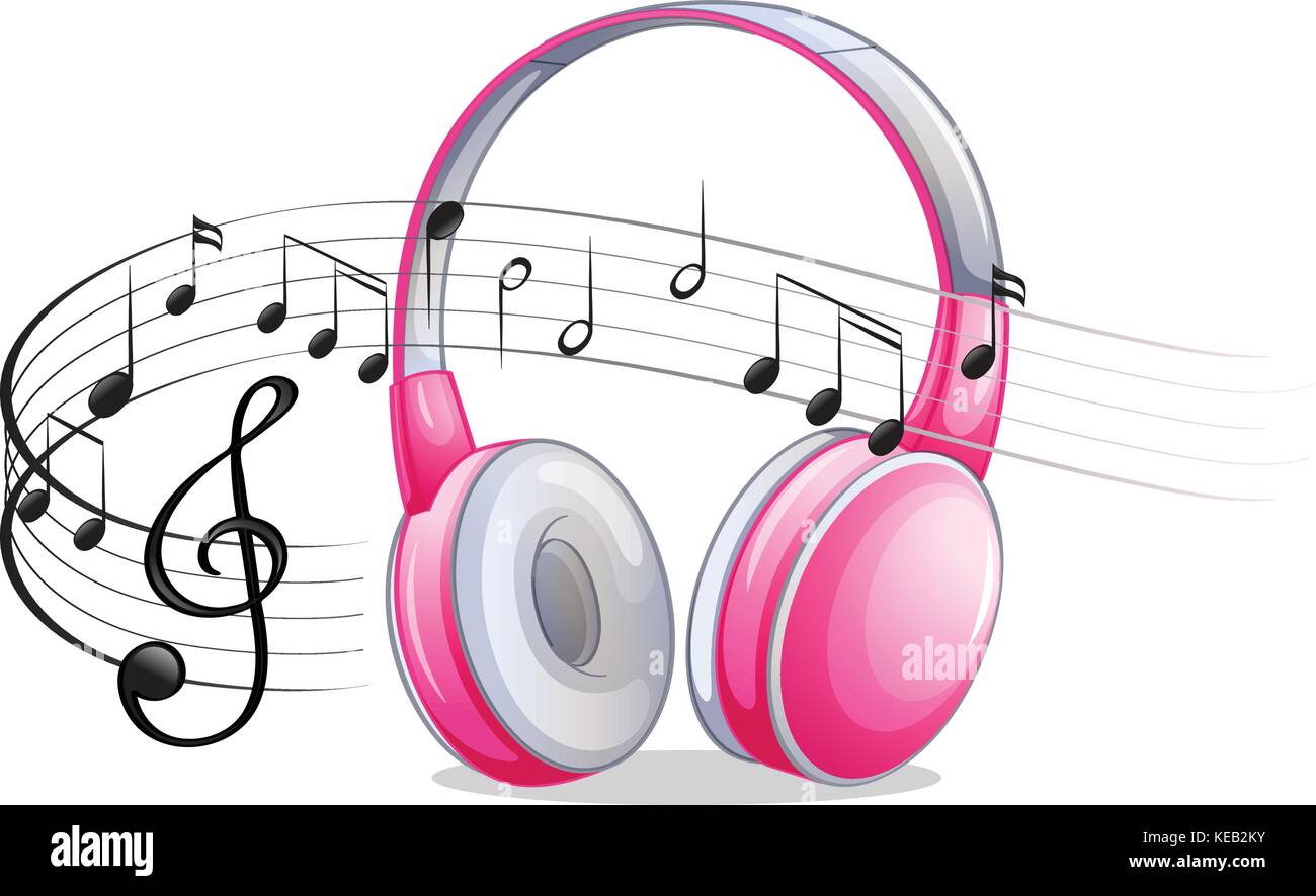 Pink Headphones Clip Art