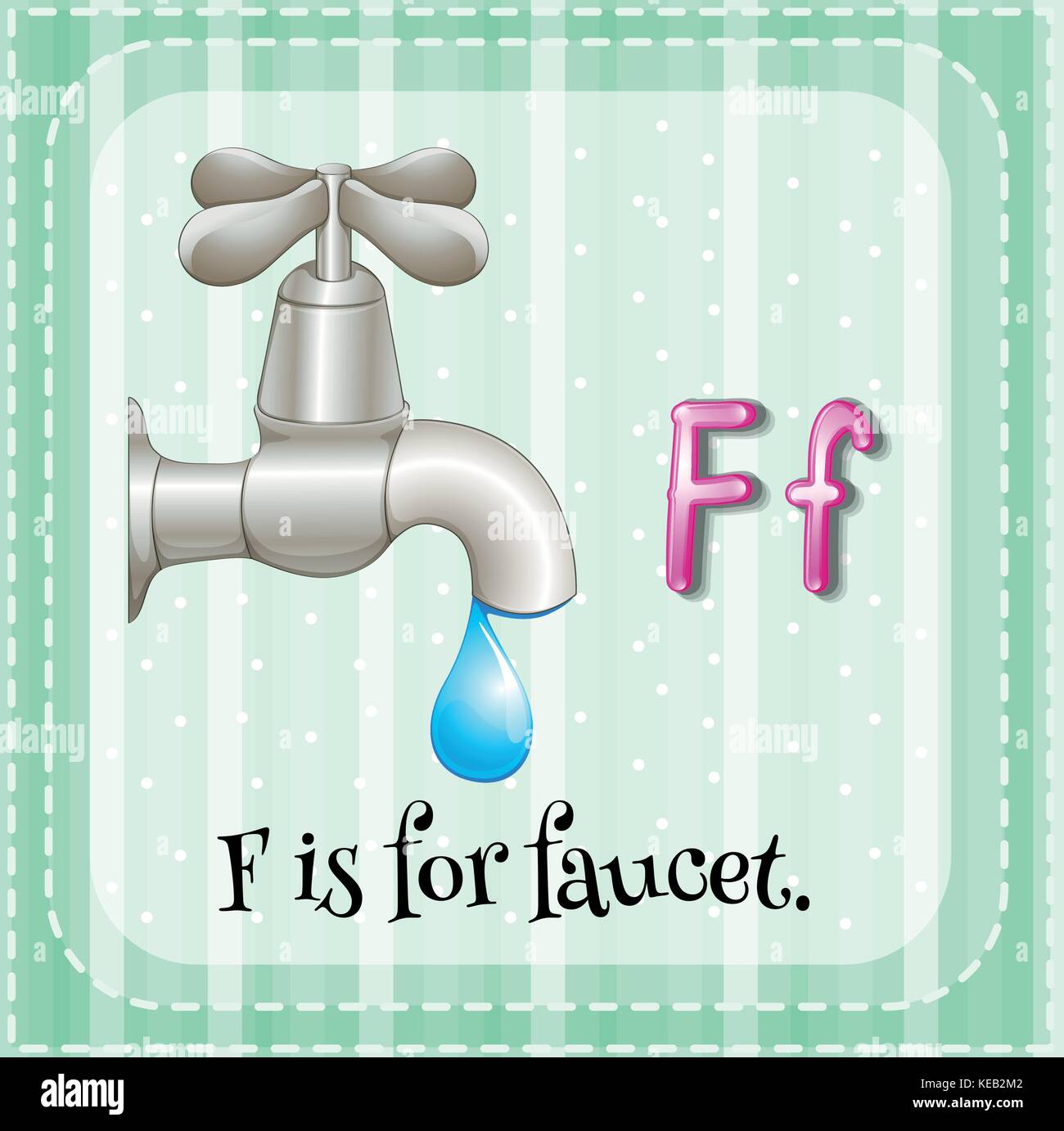 Flashcard letter F is for faucet Stock Vector Image & Art Alamy