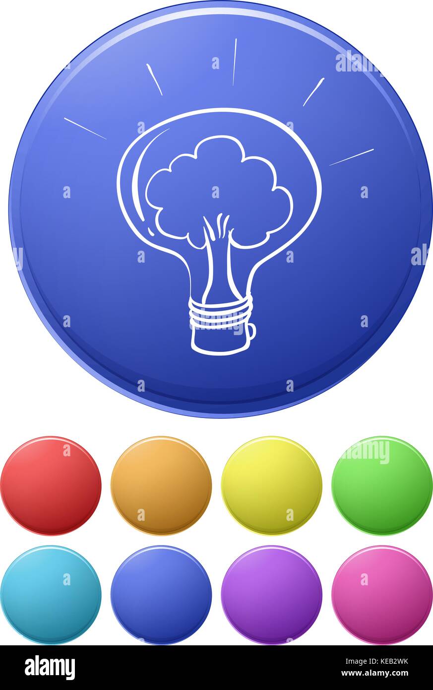 Round icons different buttons Stock Vector Images - Alamy