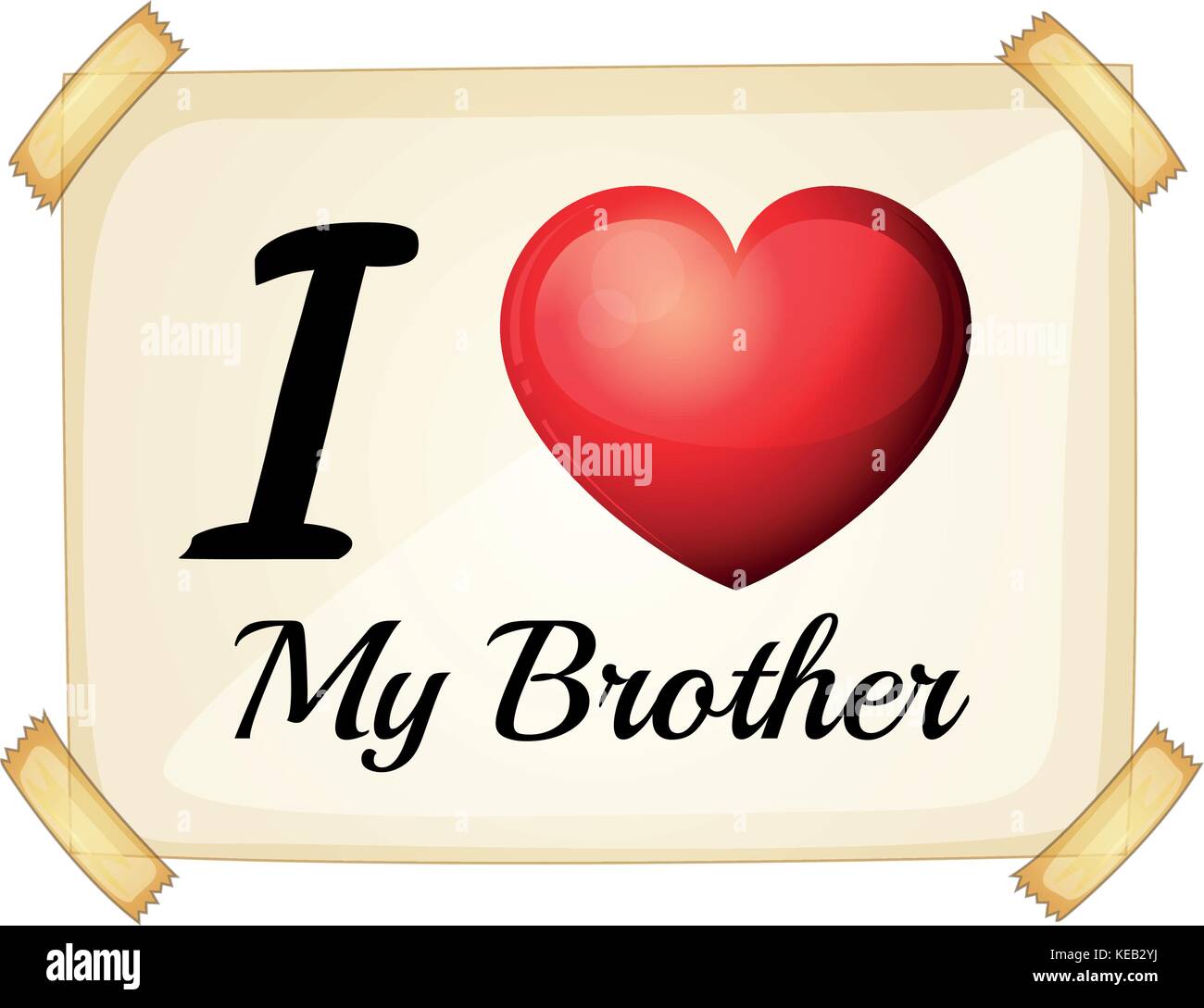 Poster I love my brother on the wall Stock Vector Image & Art - Alamy