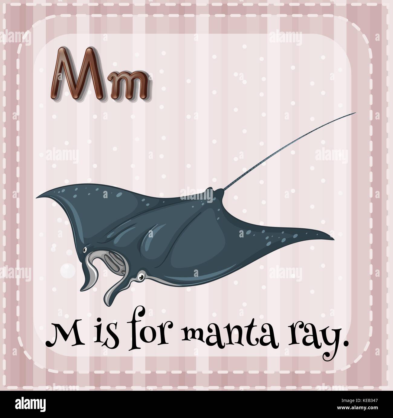 Ray Flashcard Manta ray Stock Vector Images - Alamy